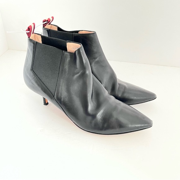 BALLY SWITZERLAND ALANNA 55 BLACK CALF LEATHER ANKLE BOOTIES SZ 39 - Picture 3 of 16